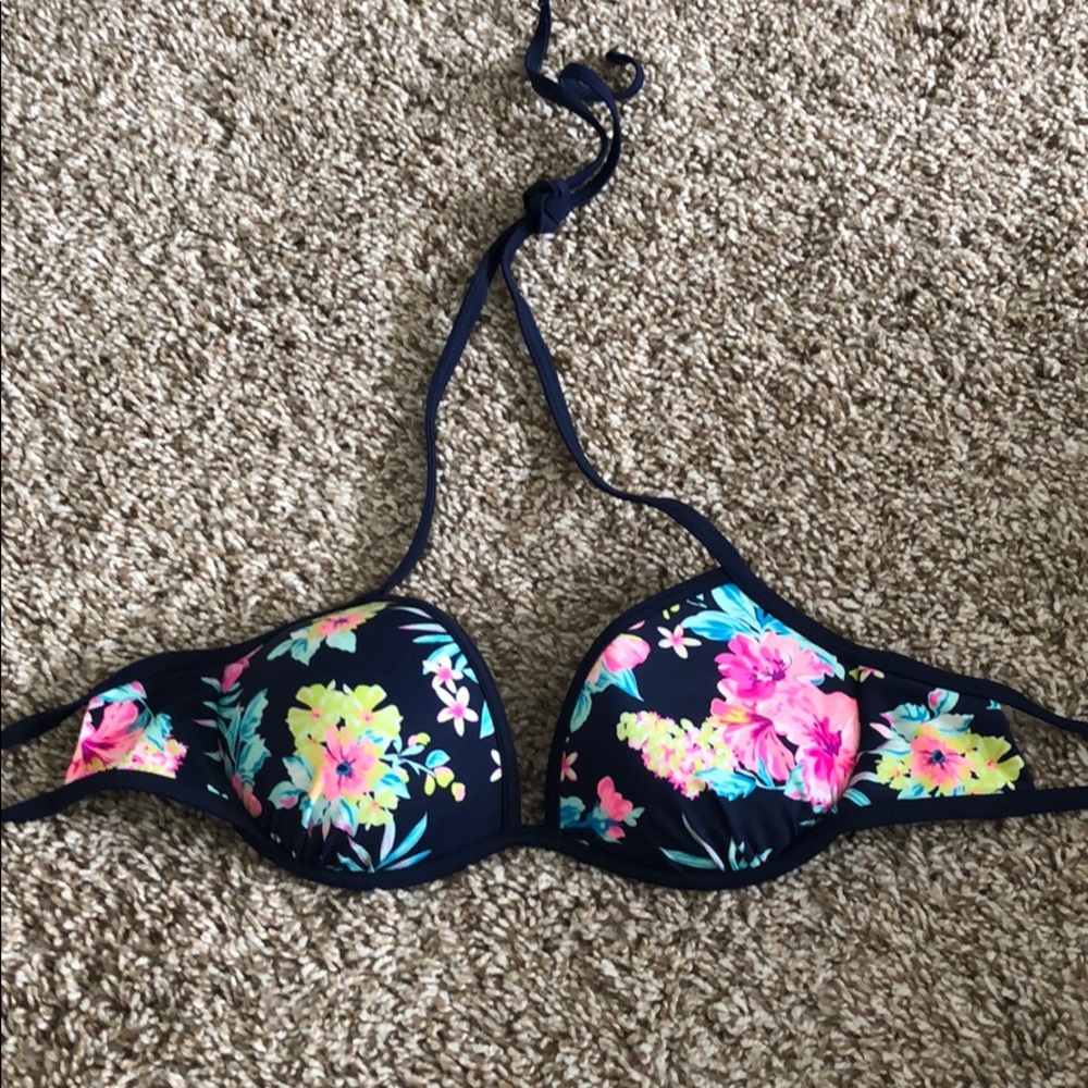 Blue Floral bikini top